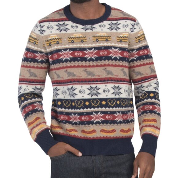 NEW BONOBOS Wool Nyc Fair Isle Sweater 1225 3m3 - Picture 6 of 7